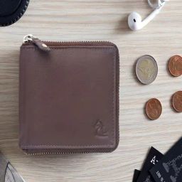 Kara Tan Leather Zip Around Wallet for Men-11
