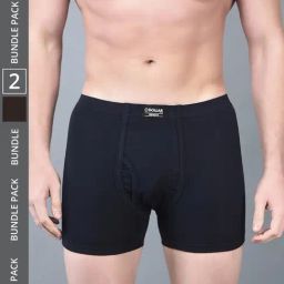 Dollar Bigboss Assorted Cotton Regular Fit Trunks - Pack Of 2-picture-25