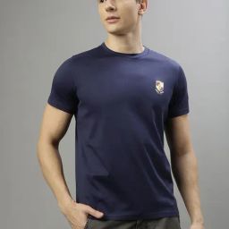 Iconic Navy Blue Regular Fit T-Shirt-image-8