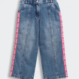 Tiny Girl Girls Barbie Regular Fit Mid-Rise Side Stripes Jeans-image-48