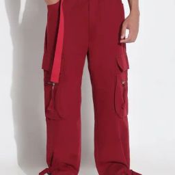 Showoff Red Loose Fit Jeans-image-90