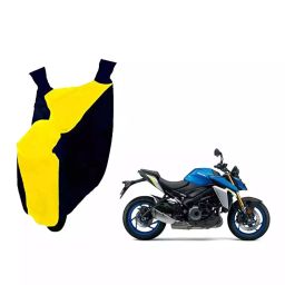 Auto Pearl Waterproof Two Wheeler Cover For Suzuki GSX S1000 (Yellow & Blue)-image-99