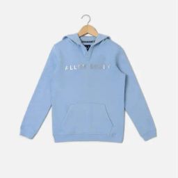 Allen Solly Boys Blue Solid Full Sleeves Sweatshirt-picture-7