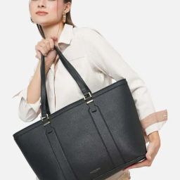 Accessorize London Black Solid Large Tote Handbag-40