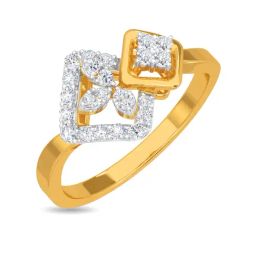 Kisna Diamond & Gold Jewellery Reggie 14k (585) Diamond & Gold Ring For Women-picture-43