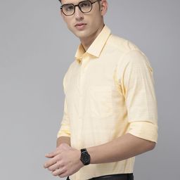 Arrow Manhattan Slim Fit Self-Striped Pure Cotton Formal Shirt-image-22