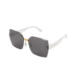 BAYBERRY Unisex Black Lens & White Oversized Sunglasses with-picture-32