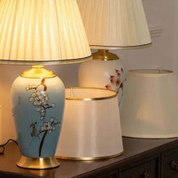 Whispering Homes Blue Noir Decorative Ceramic Table Lamp for Bedroom-26