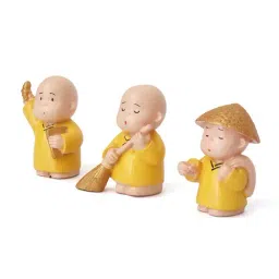eCraftIndia Set Of 3 Monk Babies In Different Avatars image 4