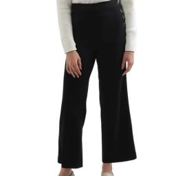 Centrestage Black Mid Rise Flared Pants-image-95