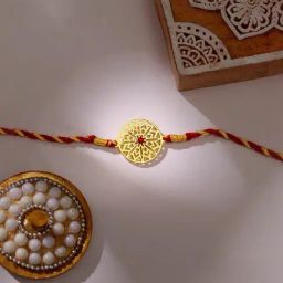 Giva 925 Silver Golden Sunstar Rakhi-image-70