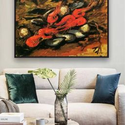 The Art House Mussels Shrimp By Van Gogh Wall Painting-picture-5
