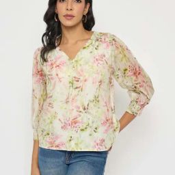 Madame Pink Regular Fit Printed Top-picture-26
