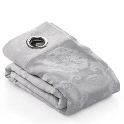 Saral Home Grey Cotton Geometric Curtain-12