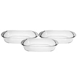 Duralex 'Ovenchef' Transparent Glass Rectangular Roaster - Set of 3 image 5