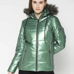 Being Human Green Hooded Puffer Jacket-picture-11
