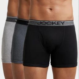 Jockey 8009 Men's Super Combed Cotton Rib Solid Boxer Brief with Ultrasoft Waistband (Pack of 3)-27