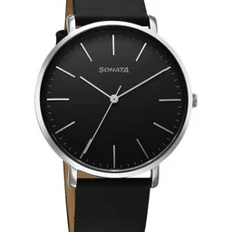 Sonata Men Brass Dial & Leather Straps Analogue Watch 77150SL02-picture-36