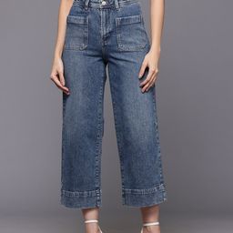 NEXT Women Wide Leg Mid-Rise Light Fade Stretchable Cropped Jeans-picture-28