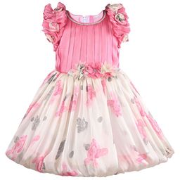 Wish Karo Girl Floral Print Flared Sleeve Fit & Flare Dress-17