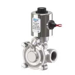 Uflow 12 V DC 12.7 mm (1/2 Inch) Screwed (NO) Stainless steel Pilot Operated 2/2 Way Solenoid Valve PCN-2E-5