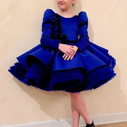 First Little Smile Embroidered Net Balloon Dress-image-78