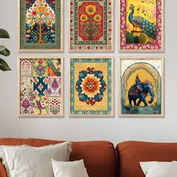 Kotart Brown & Green 6 and more Piece Wood Floral and Botanical Wall Paintings-image-79