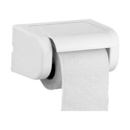 Pearl Precision White Plastic Wall Mount Toilet Paper Holder, BA-408-image-3