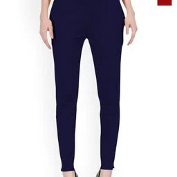 SRISARAS Women Pack of 2 Regular Fit Mid-Rise Cotton Trouser-image-84