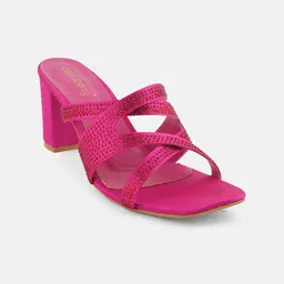 DressBerry Embellished Party Block Sandals-47