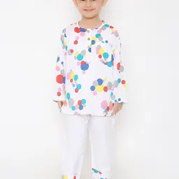 Little Clothings Boys Printed Round Neck Pure Cotton Night suit-picture-2
