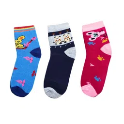 BAESD Kids Pack Of 3 Patterned Ankle-Length Socks-picture-42