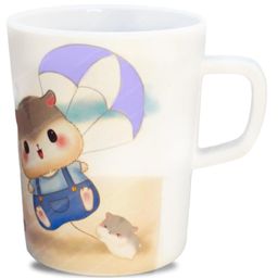FunBlast Bamboo Fibre Mug with Lid - 350 ml (Color & Design May Vary)-1