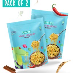 timios Non Fried No Maida Millet Masala Flavoured Instant Noodles Pack of 2 - 190 g Each-image-82