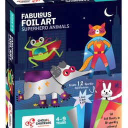 Chalk and Chuckles Fabulous Foil Art Superhero Animals-Multicolor-18