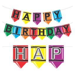 Wobbox Happy Birthday Banner Happy Birthday Decoration Items Multi Color -Pack Of 1-image-93
