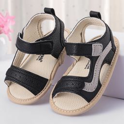 Cute Walk by Babyhug Velcro Closure Booties - Black-image-44