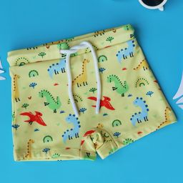 Kicks & Crawl Dinosaur Printed Trunks - Yellow-image-56