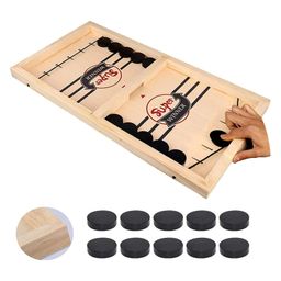 Fantasy India Hockey Table Board Game | Fast Sling Puck Board Game for Kids and Adults | Tabletop Slingshot Games - (24" X 12") - Brown-6