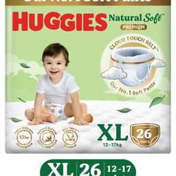 Huggies Natural Soft Premium Baby Diaper Pants Extra Large - 26 Pieces-27