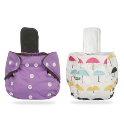 Chinmay Kids Printed Diapers Pack of 2 | Size Adjustable Baby Cloth Button Diaper - Washable/Reusable Nappies for Infants & Toddlers With Insert-26