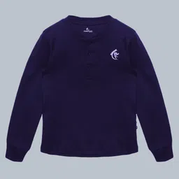 Kiddopanti Cotton Full Sleeves Brand Name Printed Tee - Navy Blue-picture-20