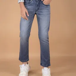 CRIMSOUNE CLUB Cotton Washed Jeans - Blue-picture-28