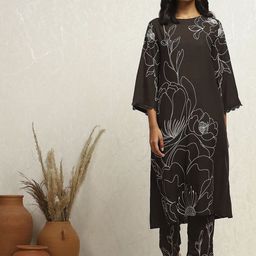 Biba Floral Printed Straight Kurta With Palazzo-image-61