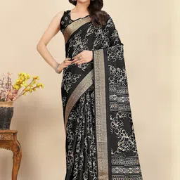 J 6 DESIGNER Ethnic Motifs Printed Saree With Blouse Piece-picture-28