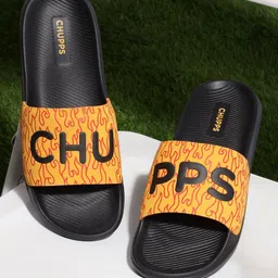 CHUPPS Mens FLAME YELLOW Casual Slider-picture-13