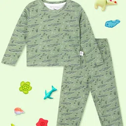 The Mom Store Unisex Kids Printed Night suit-image-97