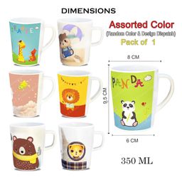 FunBlast Bamboo Fibre Mug with Lid - 350 ml (Color & Design May Vary) image 3