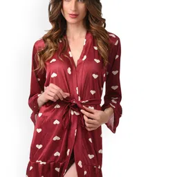 Xs and Os Women Printed V-Neck Night Suit-image-30