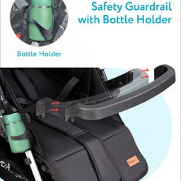 Babyhug Travel Compact Baby Stroller with Reversible Handle Adjustable Backrest & Canopy - Black image 5